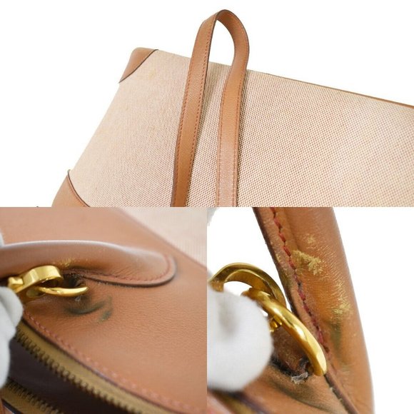 Authenticity Guarantee HERMES Bolide 35 Hand Bag Toile H Leather Canvas Brown Ma - Picture 10 of 16